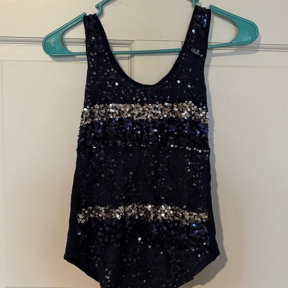 Rue21 Black and Silver Sequin Tank Top - Picture 1 of 5
